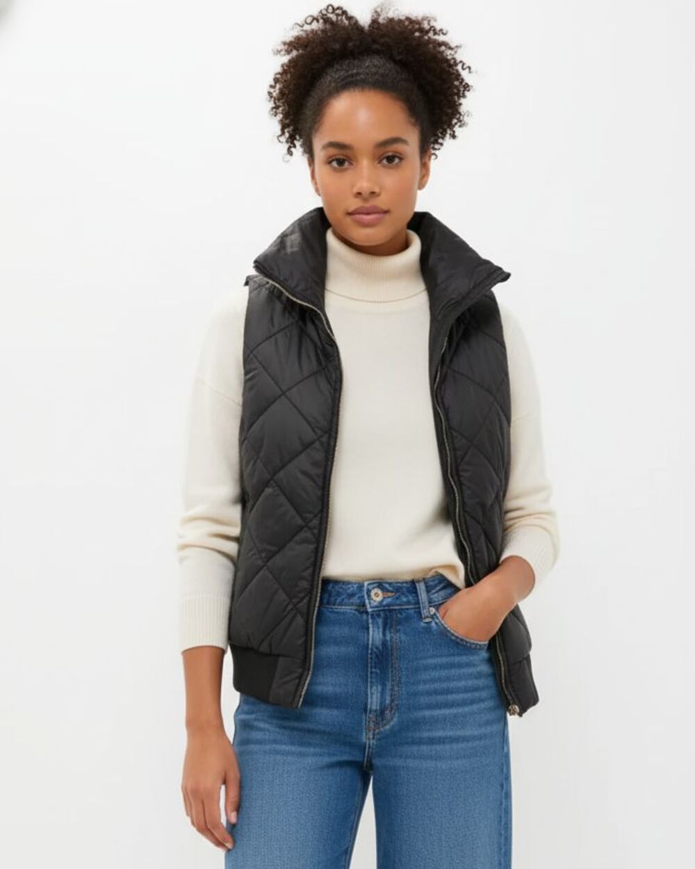 Tuckernuck Black Jackson Quilted Puffer Vest Women’s XS